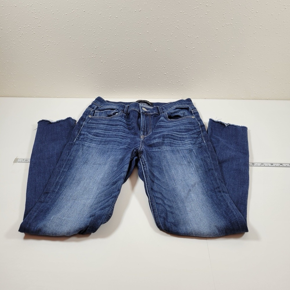 Express Women's Jeans Legging High Rise‎ Raw Hem Size 4R Blue